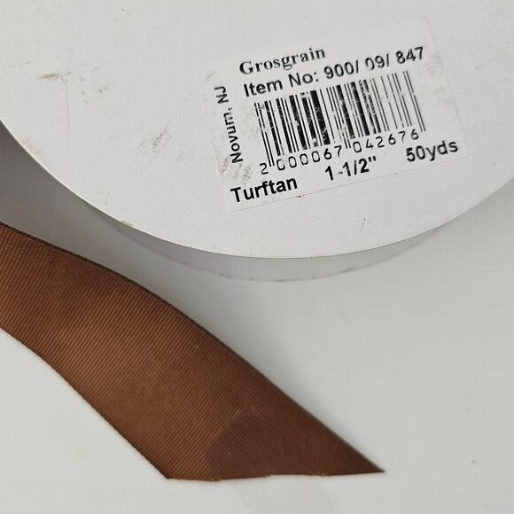 New on spool brown grosgrain ribbon 1.5 x 40 crafts sewing trim hobbies - Picture 3 of 3